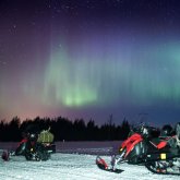 Snowmobile Safari searching for the Northern Lights