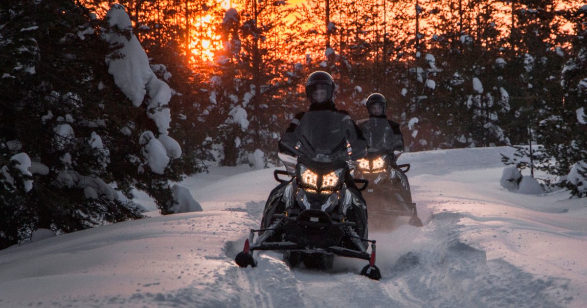 Electric Snowmobile Safari to Wilderness / Authentic Scandinavia