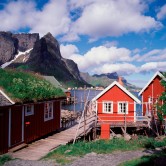 Reine Rorbuer located on Moskenes in Lofoten Islands 