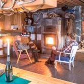 Inside one of the Wilderness Cabins of Harriniva