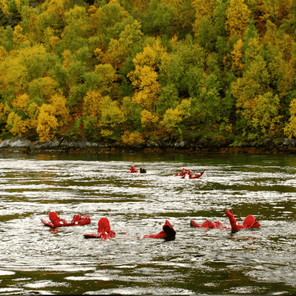 Body rafting in the Arctic stream / Authentic Scandinavia