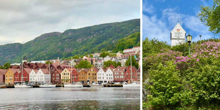 Bergen: Bryggen and flowers.