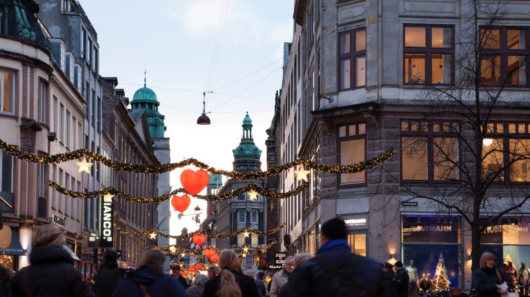 Strøget in Copenhagen, Denmark.