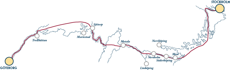 The Göta Canal Route, Image by Göta Canal