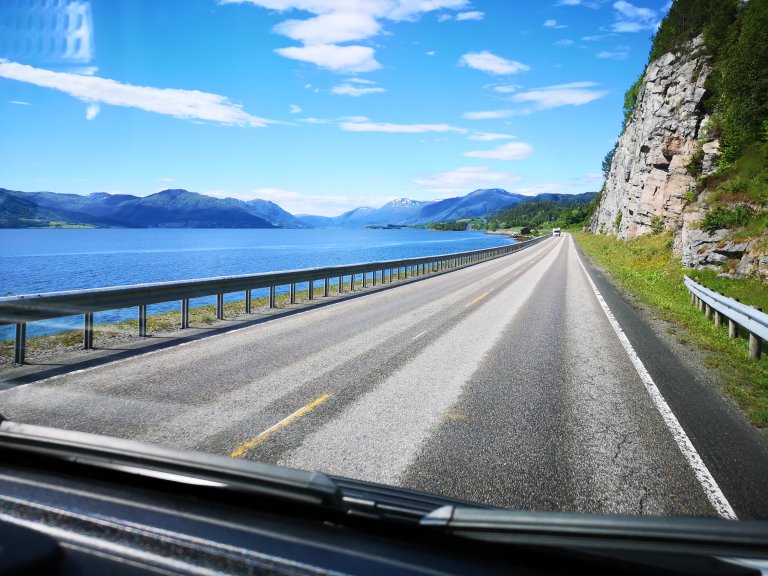 Driving around the fjord region in Norway